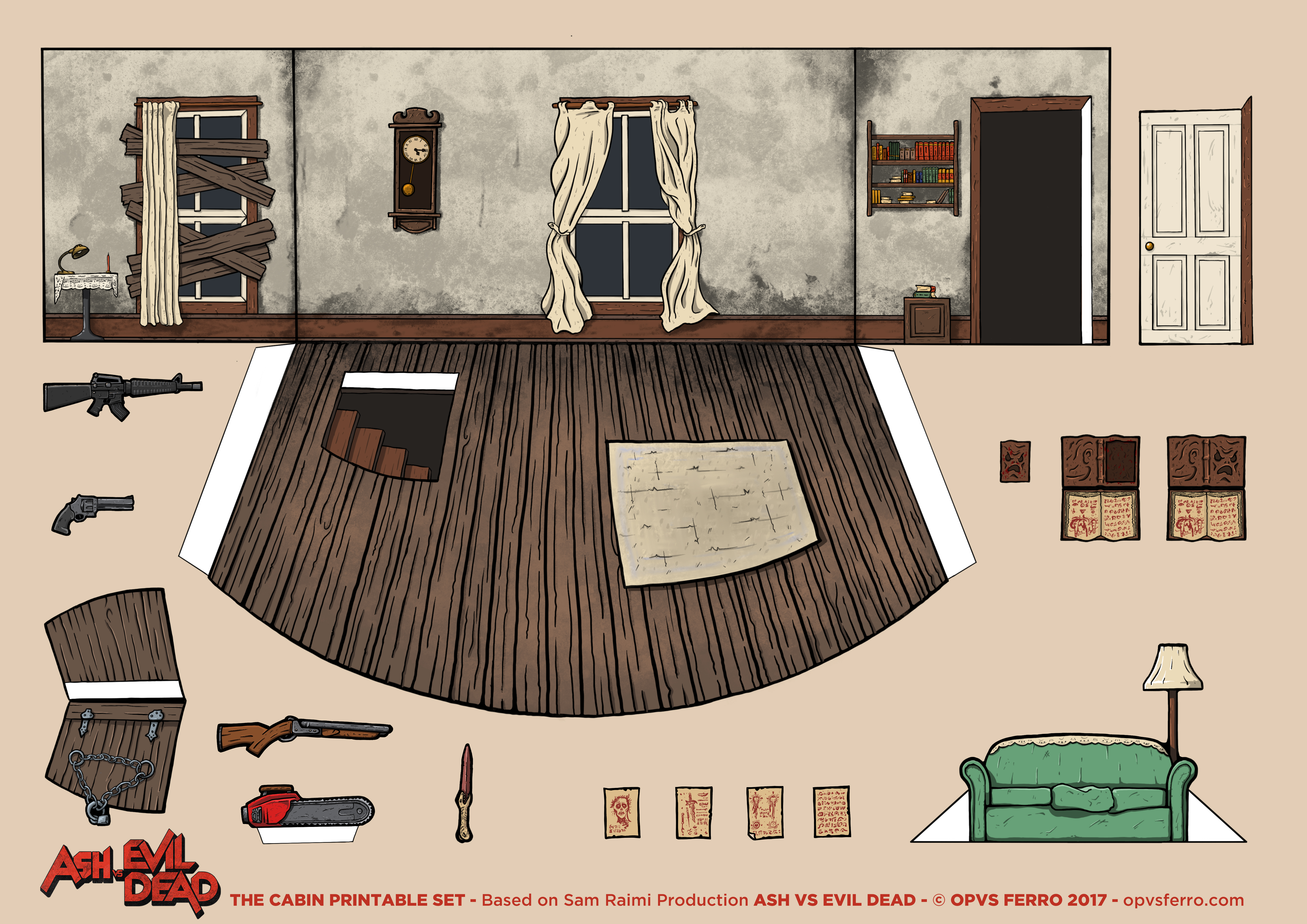 Ash vs Evil Dead - The Cabin - Printable - Necronomicon - Ferro Carubini