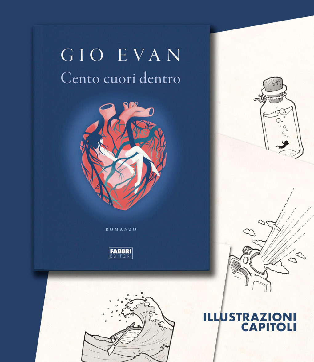 Cento cuori dentro illustrazioni del libro